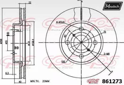 Maxtech 861273.0000 - Disque de frein cwaw.fr