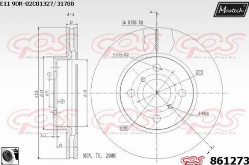 Maxtech 861273.0060 - Disque de frein cwaw.fr