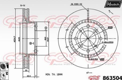 Maxtech 863504.6060 - Disque de frein cwaw.fr