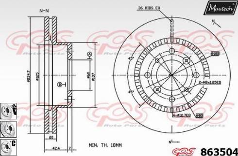 Maxtech 863504.6880 - Disque de frein cwaw.fr