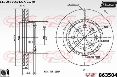 Maxtech 863504.0060 - Disque de frein cwaw.fr