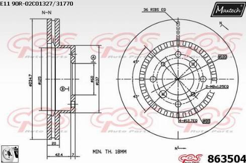 Maxtech 863504.0080 - Disque de frein cwaw.fr