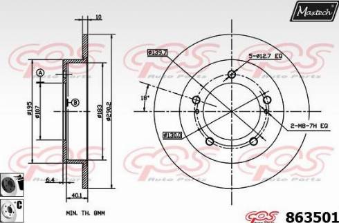 Maxtech 863501.6060 - Disque de frein cwaw.fr