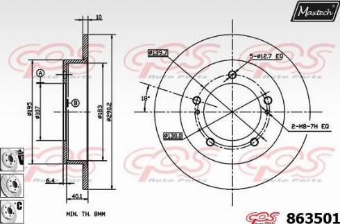 Maxtech 863501.6880 - Disque de frein cwaw.fr