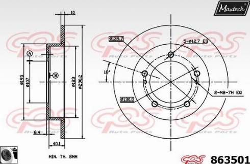 Maxtech 863501.0060 - Disque de frein cwaw.fr