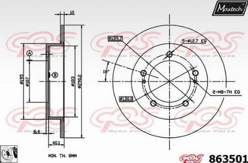 Maxtech 863501.0080 - Disque de frein cwaw.fr