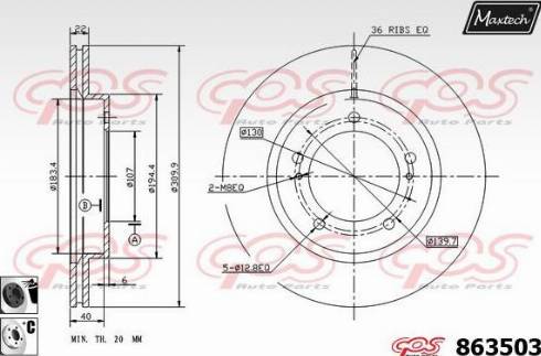 Maxtech 863503.6060 - Disque de frein cwaw.fr