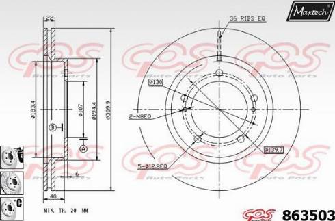 Maxtech 863503.6880 - Disque de frein cwaw.fr