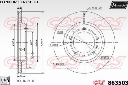 Maxtech 863503.0080 - Disque de frein cwaw.fr