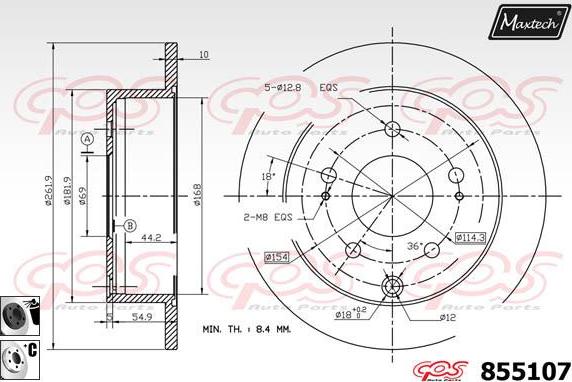 Maxtech 863502 - Disque de frein cwaw.fr