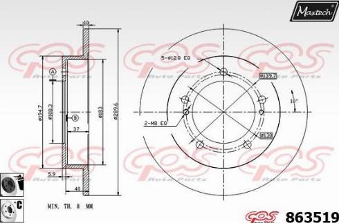 Maxtech 863519.6060 - Disque de frein cwaw.fr