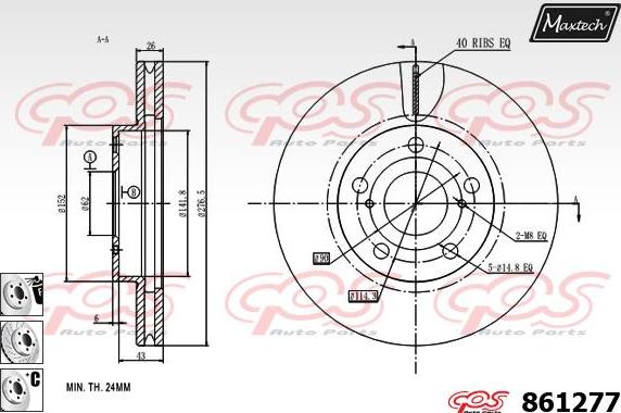 Maxtech 863516 - Disque de frein cwaw.fr