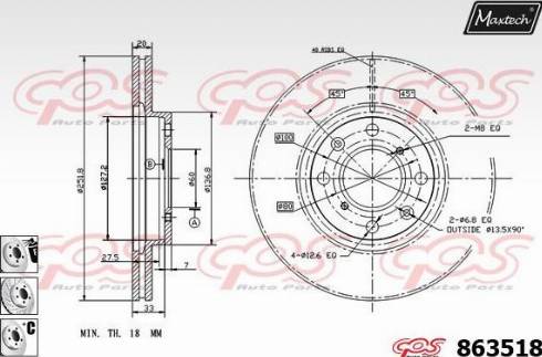 Maxtech 863518.6980 - Disque de frein cwaw.fr