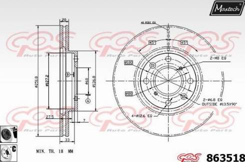 Maxtech 863518.6060 - Disque de frein cwaw.fr