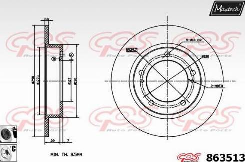 Maxtech 863513.6060 - Disque de frein cwaw.fr