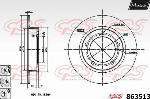 Maxtech 863513.6880 - Disque de frein cwaw.fr