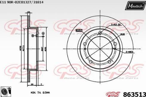 Maxtech 863513.0060 - Disque de frein cwaw.fr