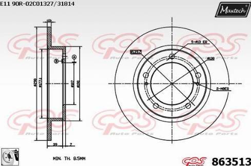 Maxtech 863513.0080 - Disque de frein cwaw.fr