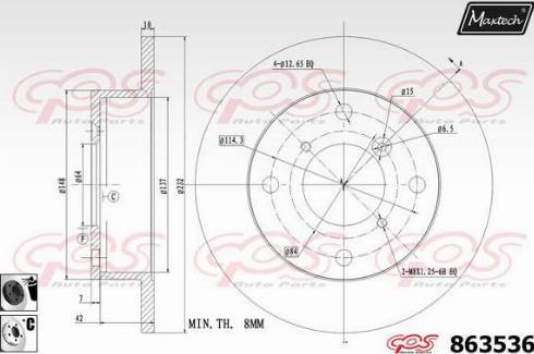 Maxtech 863536.6060 - Disque de frein cwaw.fr