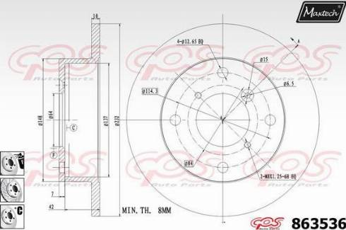 Maxtech 863536.6880 - Disque de frein cwaw.fr