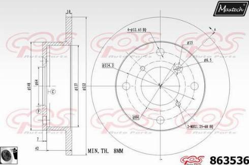 Maxtech 863536.0060 - Disque de frein cwaw.fr