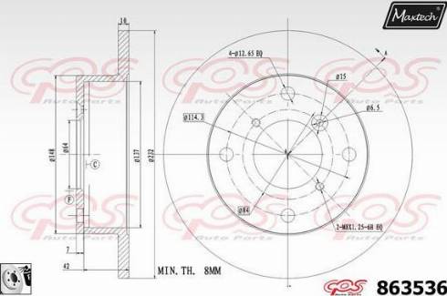 Maxtech 863536.0080 - Disque de frein cwaw.fr