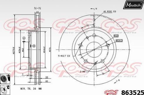 Maxtech 863525.6060 - Disque de frein cwaw.fr