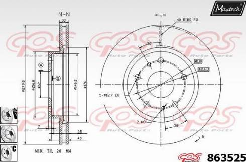 Maxtech 863525.6880 - Disque de frein cwaw.fr