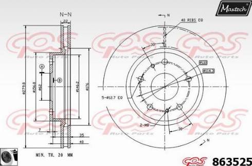 Maxtech 863525.0060 - Disque de frein cwaw.fr