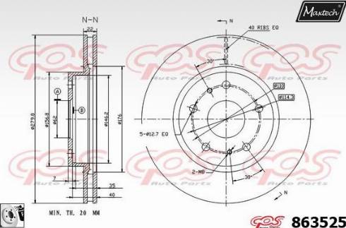 Maxtech 863525.0080 - Disque de frein cwaw.fr