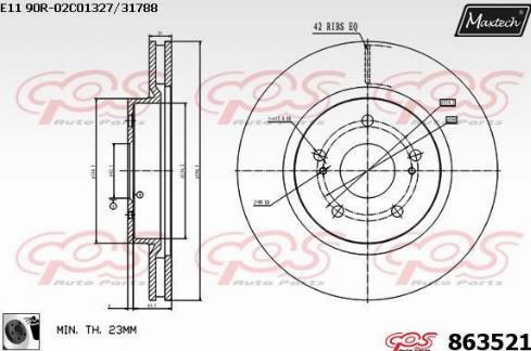 Maxtech 863521.0060 - Disque de frein cwaw.fr