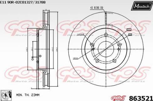 Maxtech 863521.0080 - Disque de frein cwaw.fr