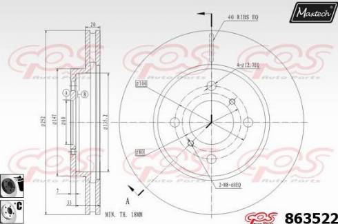 Maxtech 863522.6060 - Disque de frein cwaw.fr