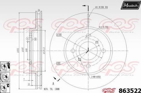 Maxtech 863522.6880 - Disque de frein cwaw.fr