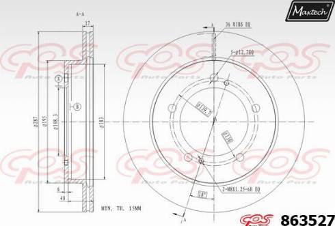 Maxtech 863527.0000 - Disque de frein cwaw.fr