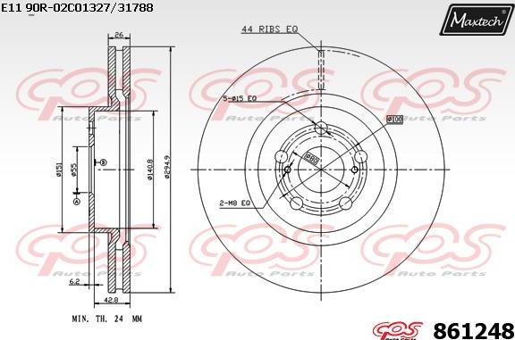 Maxtech 863527 - Disque de frein cwaw.fr