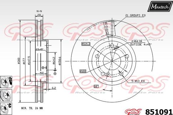 Maxtech 871524 - Disque de frein cwaw.fr