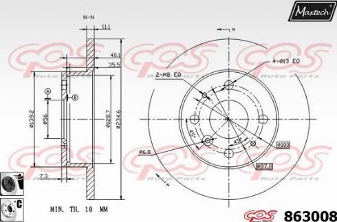 Maxtech 863008.6060 - Disque de frein cwaw.fr