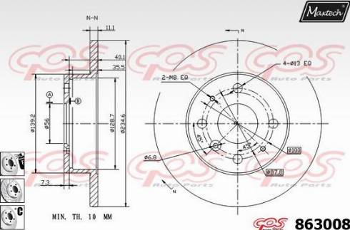 Maxtech 863008.6880 - Disque de frein cwaw.fr