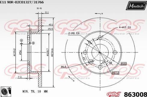 Maxtech 863008.0060 - Disque de frein cwaw.fr