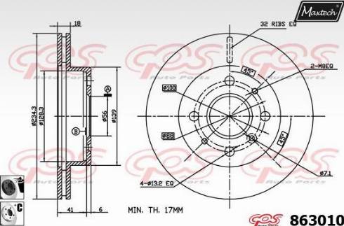 Maxtech 863010.6060 - Disque de frein cwaw.fr