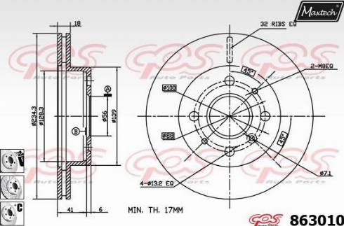 Maxtech 863010.6880 - Disque de frein cwaw.fr