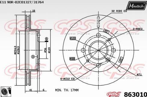 Maxtech 863010.0060 - Disque de frein cwaw.fr