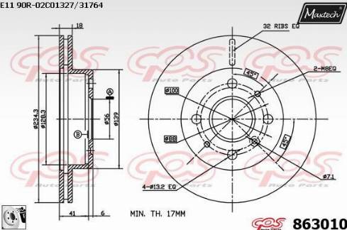 Maxtech 863010.0080 - Disque de frein cwaw.fr