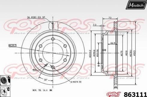 Maxtech 863111.6060 - Disque de frein cwaw.fr