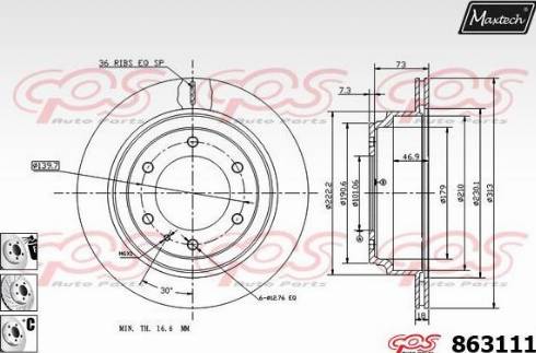 Maxtech 863111.6880 - Disque de frein cwaw.fr