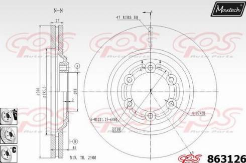 Maxtech 863126.6880 - Disque de frein cwaw.fr