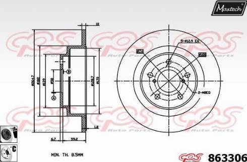 Maxtech 863306.6060 - Disque de frein cwaw.fr