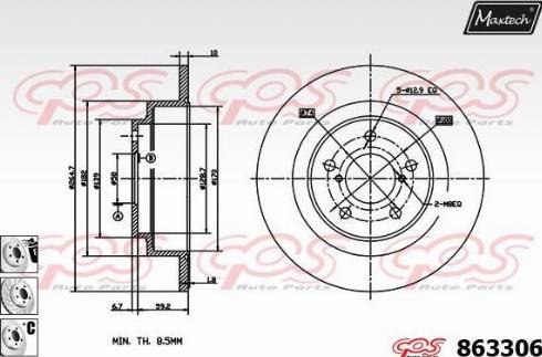 Maxtech 863306.6880 - Disque de frein cwaw.fr