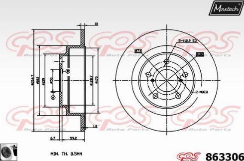 Maxtech 863306.0060 - Disque de frein cwaw.fr